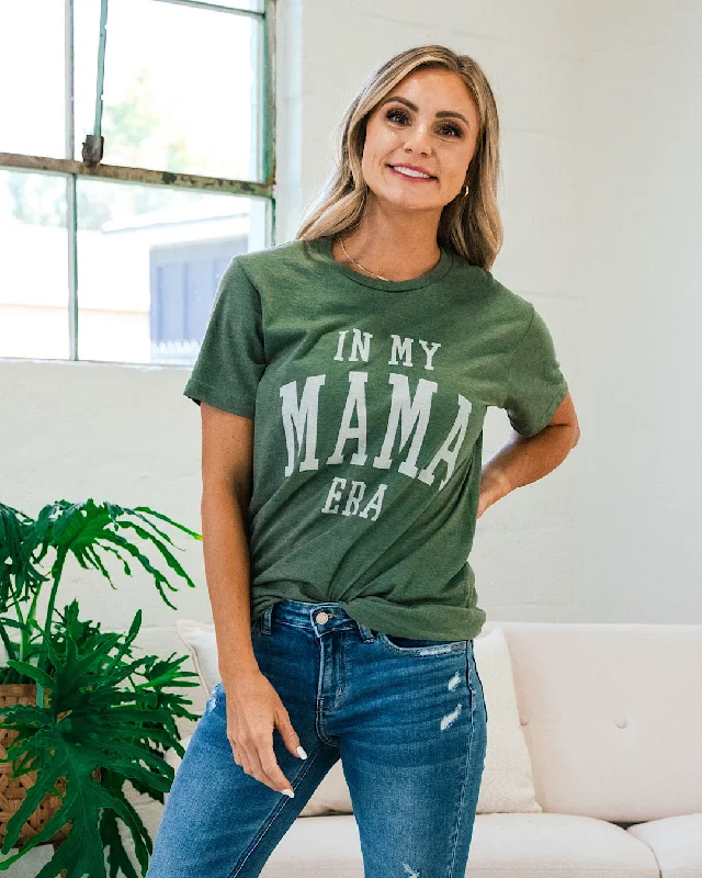 In My Mama Era Heather Olive Tee FINAL SALE