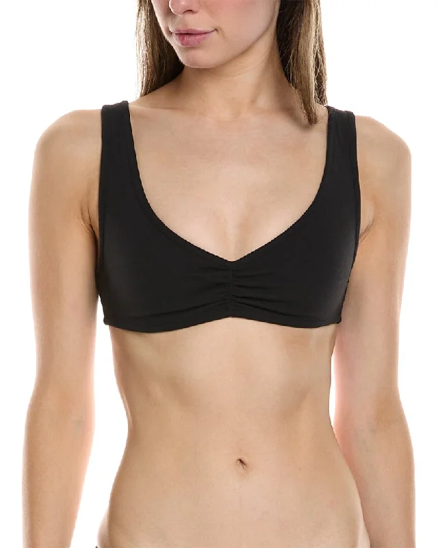 WeWoreWhat Ruched Scoop Neck Bra