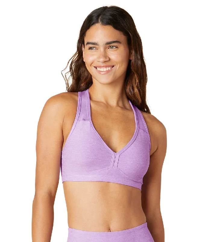 Beyond Yoga Spacedye Lift Your Spirits Yoga Sports Bra Crisp Lavender Heather