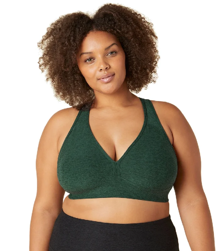 Beyond Yoga Spacedye Lift Your Spirits Yoga Sports Bra Forest Green - Pine