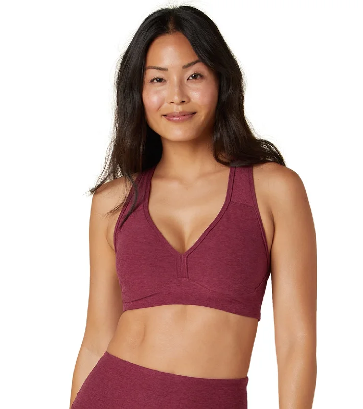 Beyond Yoga Spacedye Lift Your Spirits Yoga Sports Bra Garnet Red Heather