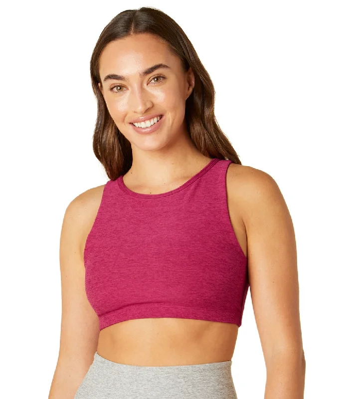 Beyond Yoga Spacedye Open Back Yoga Sports Bra Dragonfruit-Sangria