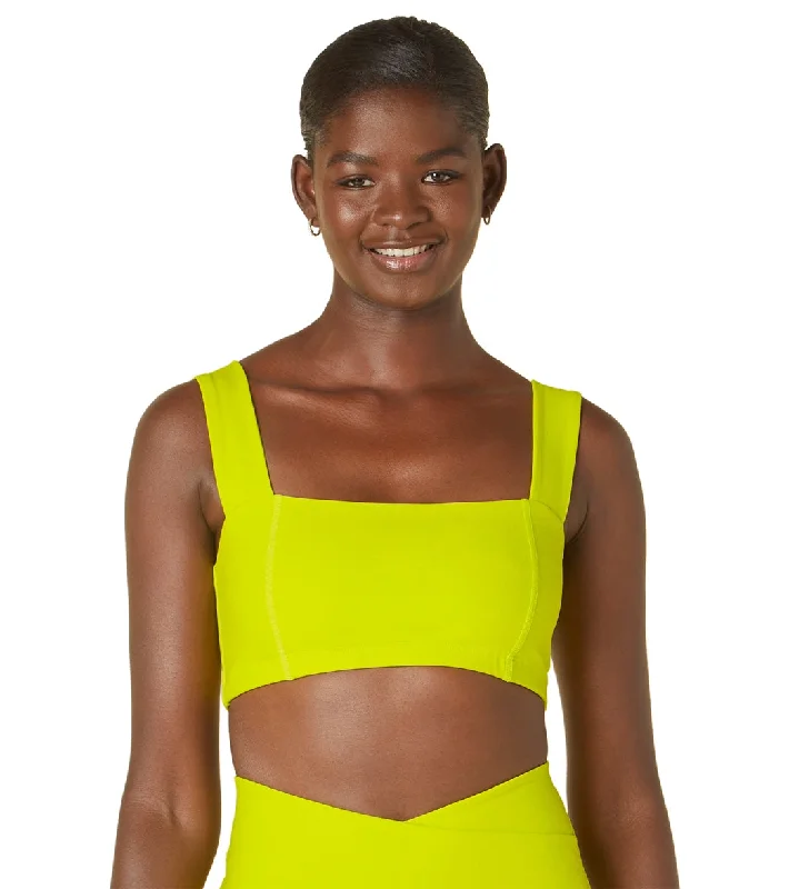 Beyond Yoga Spacedye Squared Bra True Chartreuse Heather