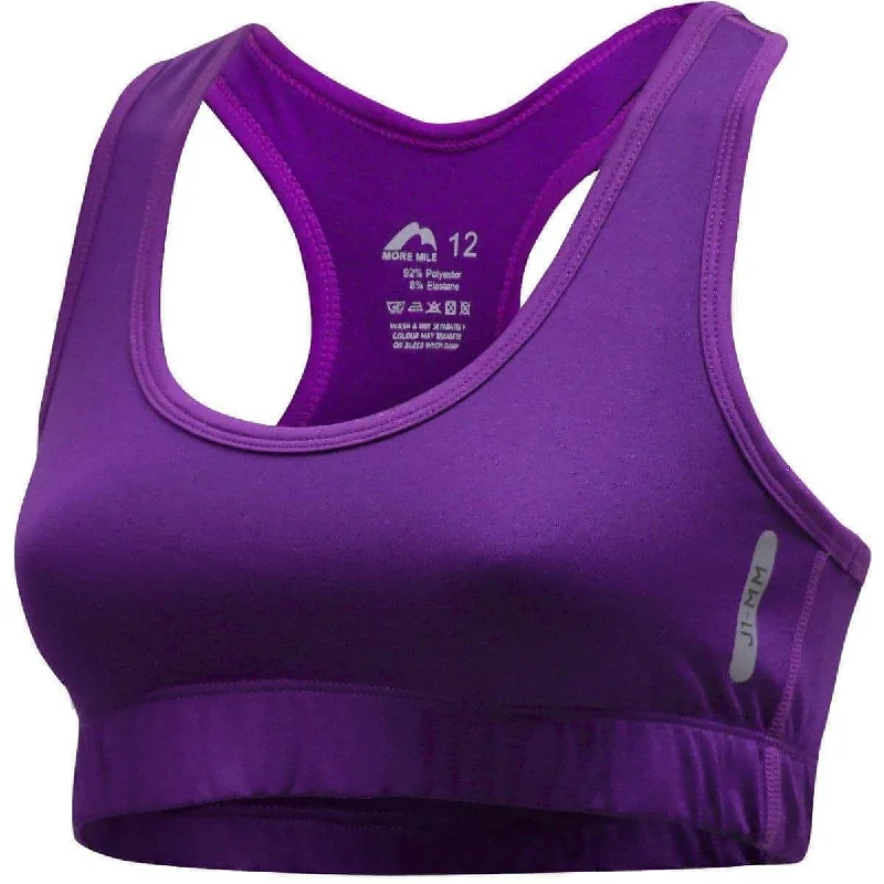 More Mile More-Tech Womens Running Crop Top - Purple