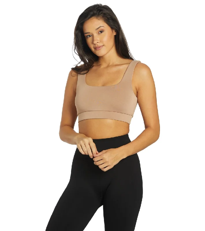 NUX Sleek Square Sports Bra Dune